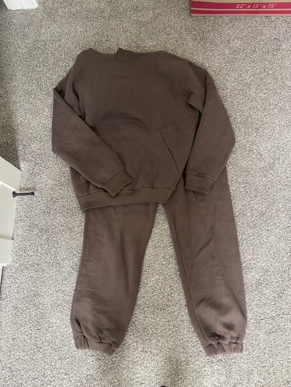 Comfrt Brown Cozy Sweatshirt and Jogger Set